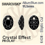 Swarovski Elliptic Cut Pendant (6438) 11.5mm - Crystal Effect