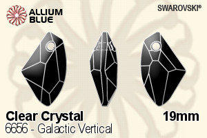 Swarovski Galactic Vertical Pendant (6656) 19mm - Clear Crystal - Click Image to Close