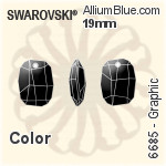 Swarovski Graphic Pendant (6685) 28mm - Clear Crystal