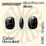 スワロフスキー Graphic ペンダント (6685) 38mm - カラー（コーティングなし）
