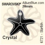 Swarovski Starfish Pendant (6721) 28mm - Clear Crystal