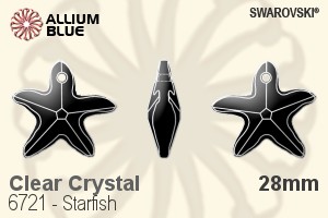 スワロフスキー Starfish ペンダント (6721) 28mm - クリスタル