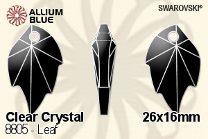 スワロフスキー STRASS Leaf (8805) 26x16mm - クリスタル - ウインドウを閉じる