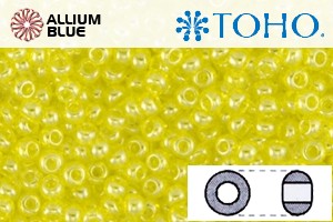 TOHO Round Seed Beads (RR15-102) 15/0 Round Small - Citrine Yellow Transparent Luster - 關閉視窗 >> 可點擊圖片