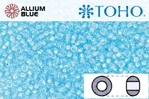 TOHO Round Seed Beads (RR15-104) 15/0 Round Small - Transparent-Lustered Aquamarine - 關閉視窗 >> 可點擊圖片