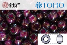 TOHO ラウンド Seed ビーズ (RR11-181) 11/0 ラウンド - Inside-カラー Rainbow Crystal/Tanzanite-Lined