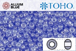 TOHO Round Seed Beads (RR11-107) 11/0 Round - Transparent-Lustered Lt Sapphire
