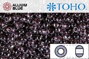 TOHO Round Seed Beads (RR6-110B) 6/0 Round Large - Transparent-Lustered Med Amethyst - Click Image to Close