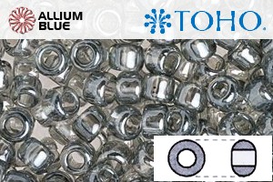 TOHO Round Seed Beads (RR3-113) 3/0 Round Extra Large - Transparent Luster Light Grey