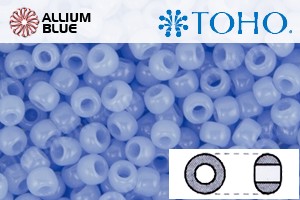 TOHO Round Seed Beads (RR8-1146) 8/0 Round Medium - Translucent Light Sapphire Blue - 關閉視窗 >> 可點擊圖片