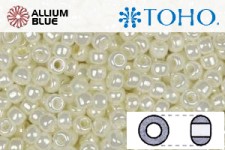 TOHO Round Seed Beads (RR3-123L) 3/0 Round Extra Large - Off-White Cream Opaque Luster