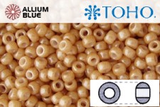 TOHO Round Seed Beads (RR15-123D) 15/0 Round Small - Opaque-Lustered Dk Beige