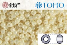 TOHO Round Seed Beads (RR15-123) 15/0 Round Small - Opaque-Lustered Lt Beige