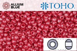 TOHO Round Seed Beads (RR11-125) 11/0 Round - Opaque-Lustered Cherry