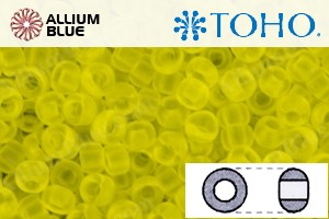 TOHO Round Seed Beads (RR11-12F) 11/0 Round - Lemon Yellow Transparent Matte