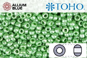 TOHO Round Seed Beads (RR15-130) 15/0 Round Small - Opaque-Lustered Mint Green - 關閉視窗 >> 可點擊圖片