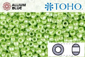 TOHO Round Seed Beads (RR8-131) 8/0 Round Medium - Opaque-Lustered Sour Apple - 關閉視窗 >> 可點擊圖片