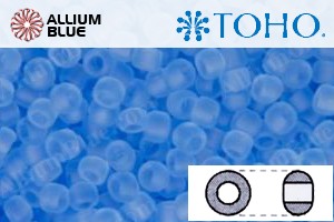 TOHO Round Seed Beads (RR8-13F) 8/0 Round Medium - Transparent-Frosted Lt Sapphire - 关闭视窗 >> 可点击图片