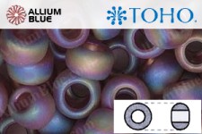TOHO Round Seed Beads (RR8-166BF) 8/0 Round Medium - Transparent Rainbow Frosted Med Amethyst