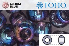 TOHO Round Seed Beads (RR3-166D) 3/0 Round Extra Large - Transparent Rainbow Sugar Plum