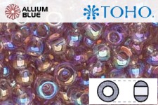 TOHO Round Seed Beads (RR6-166) 6/0 Round Large - Transparent Rainbow Lt Amethyst
