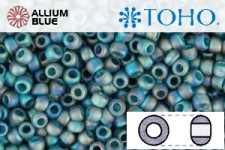 TOHO Round Seed Beads (RR11-167BDF) 11/0 Round - Transparent-Rainbow Frosted Teal