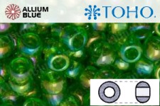 TOHO Round Seed Beads (RR6-167) 6/0 Round Large - Transparent-Rainbow Peridot