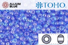 TOHO Round Seed Beads (RR11-168) 11/0 Round - Transparent-Rainbow Lt Sapphire