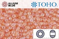 TOHO Round Seed Beads (RR6-169) 6/0 Round Large - Transparent-Rainbow Rosaline