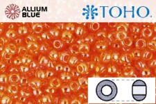 TOHO Round Seed Beads (RR3-174) 3/0 Round Extra Large - Transparent-Rainbow Lt Hyacinth