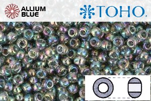 TOHO Round Seed Beads (RR11-176) 11/0 Round - Transparent-Rainbow Black Diamond - Click Image to Close