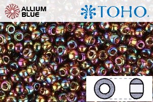 TOHO Round Seed Beads (RR3-177) 3/0 Round Extra Large - Transparent-Rainbow Smoky Topaz - 關閉視窗 >> 可點擊圖片