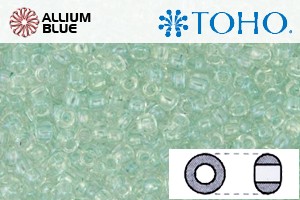 TOHO Round Seed Beads (RR8-1812) 8/0 Round Medium - Transparent-Rainbow Seafoam - 關閉視窗 >> 可點擊圖片