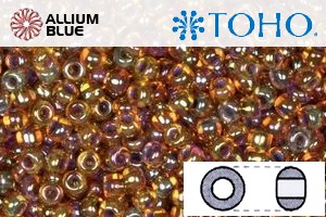 TOHO Round Seed Beads (RR11-1825) 11/0 Round - Inside-Color Rainbow Hyacinth/Opaque Purple-Lined - Click Image to Close