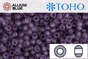 TOHO Round Seed Beads (RR15-19F) 15/0 Round Small - Transparent-Frosted Sugar Plum