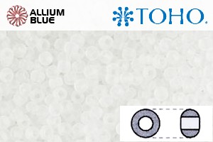 TOHO Round Seed Beads (RR3-1F) 3/0 Round Extra Large - Transparent-Frosted Crystal - Haga Click en la Imagen para Cerrar