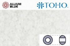 TOHO ラウンド Seed ビーズ (RR15-1F) 15/0 ラウンド Small - Transparent-Frosted Crystal
