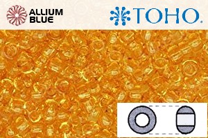 TOHO Round Seed Beads (RR6-2) 6/0 Round Large - Transparent Lt Topaz - Click Image to Close
