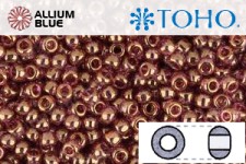 TOHO Round Seed Beads (RR3-203) 3/0 Round Extra Large - Gold-Lustered Lt Amethyst