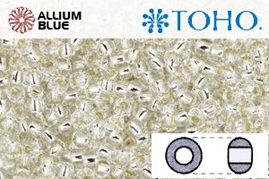 TOHO Round Seed Beads (RR3-21) 3/0 Round Extra Large - Silver-Lined Crystal - 關閉視窗 >> 可點擊圖片