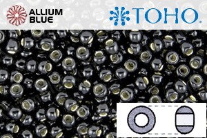 TOHO Round Seed Beads (RR8-2210) 8/0 Round Medium - Jet Black Opaque Silver Lined - 關閉視窗 >> 可點擊圖片
