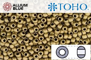 TOHO Round Seed Beads (RR8-221F) 8/0 Round Medium - Frosted Bronze