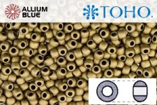 TOHO Round Seed Beads (RR15-221F) 15/0 Round Small - Frosted Bronze