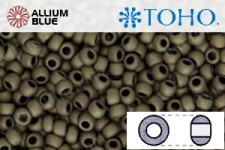 TOHO Round Seed Beads (RR15-223F) 15/0 Round Small - Frosted Antique Bronze