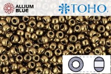TOHO Round Seed Beads (RR11-223) 11/0 Round - Antique Bronze