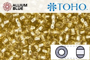 TOHO Round Seed Beads (RR11-22A) 11/0 Round - Pale Topaz Silver Lined - Click Image to Close