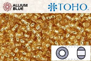 TOHO Round Seed Beads (RR3-22B) 3/0 Round Extra Large - Silver-Lined Med Topaz - 關閉視窗 >> 可點擊圖片