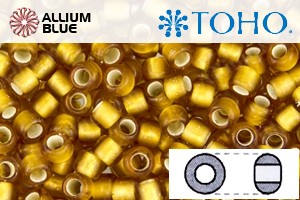 TOHO Round Seed Beads (RR8-22CF) 8/0 Round Medium - Silver-Lined Frosted Dk Topaz - Click Image to Close
