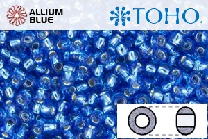 TOHO Round Seed Beads (RR8-23C) 8/0 Round Medium - Dark Aquamarine Silver Lined - Haga Click en la Imagen para Cerrar