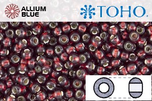 TOHO Round Seed Beads (RR8-25D) 8/0 Round Medium - Silver-Lined Garnet - Haga Click en la Imagen para Cerrar